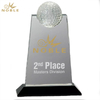 Noble Hemisphere Crystal Golf Ball Custom Logo Crystal Glass Pieces Golf Trophy Award