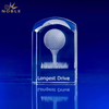 Noble Crystal Cube 3D laser Custom Logo Golf Trophy Awards