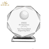 Noble Crystal Glass Golf Ball Custom Logo Golf Trophy Award