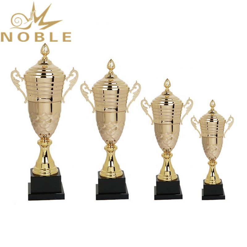 Custom Logo Printed High Quality Sports Metal Tennis Trophy Award
