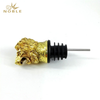 Best selling Custom Animal Figurine Metal Lion head Wine Pourer As Business Gift