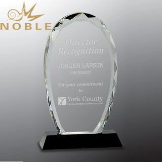 Faceted Prestige Crystal Palque Trophy