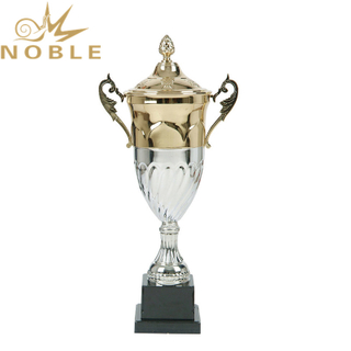 Royal Double Colors Electroplating Custom Metal Cup Trophies