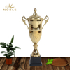 Sports League Metal Badminton Cup Trophy with Black Plastic Base