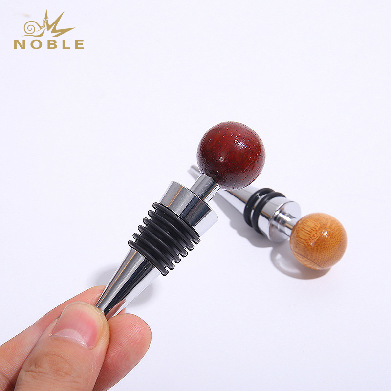 Custom No MOQ Large Stock Zinc Alloy Wholesale Silicone Seal Round Head Wine Bottle Stoppers for Wedding Gifts 
