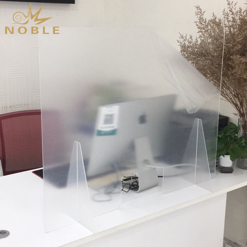 Custom Protective Sneeze Guards Portable Acrylic Plexiglass Freestanding Shield Office Desk Sneeze Guard