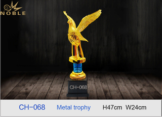Flying Falcon Figurine Custom Metal Eagle Trophy