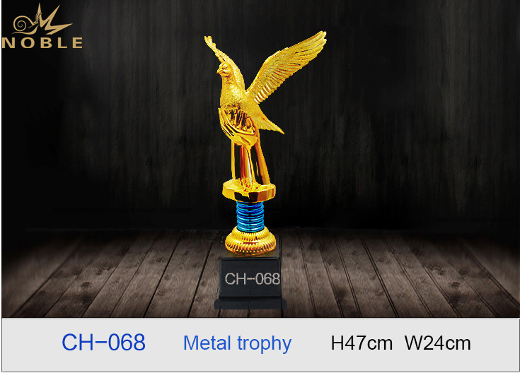Flying Falcon Figurine Custom Metal Eagle Trophy