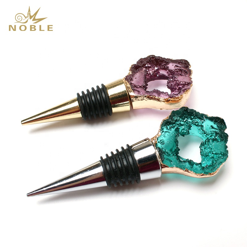 Natural Crystal Wine Stopper Crystal Champagne Corks Bottle Stopper Custom Wine Gift