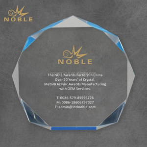 Noble Custom Laser Engraving Acrylic Octagon Trophy