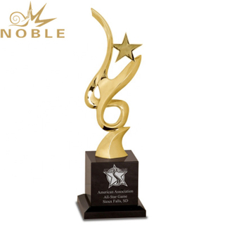 Custom Engraving Metal Star Crystal Award