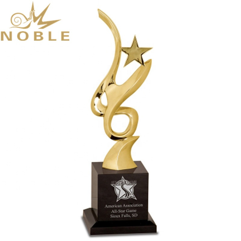 Custom Engraving Metal Star Crystal Award