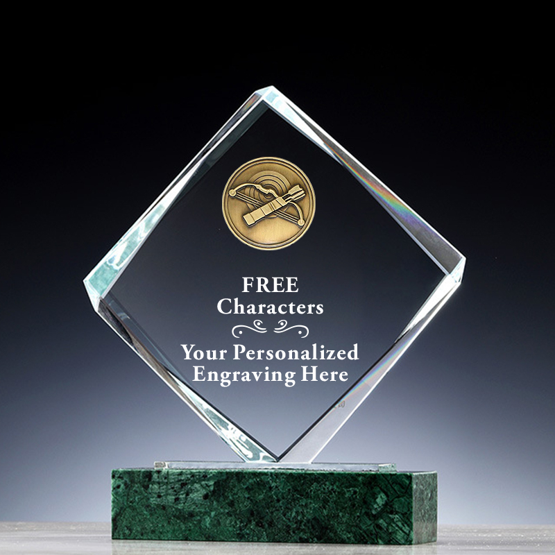 High Quality Custom Marble Award Sports Medal Archery Trophy