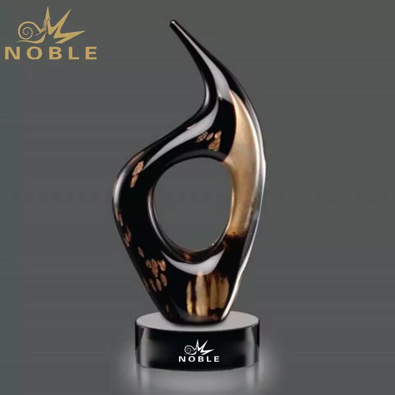 Decorative Hand Blown Custom Art Glass Trophy with Free Engraving