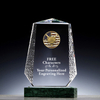 Free Engraving Crystal Sports Plaque Trophy for Baseball League Champions