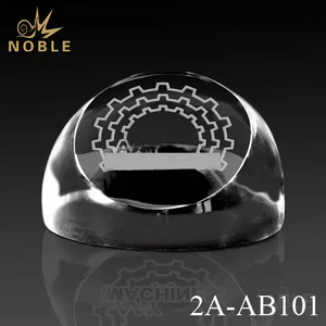 Noble Custom Made Design Ambition Optical Round Crystal Paperweight