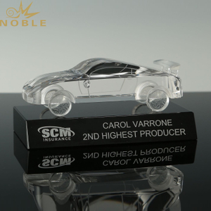 Engraved Crystal Car Racing Awards Custom 3D Crystal Car Model As Business Souvenir Gifts