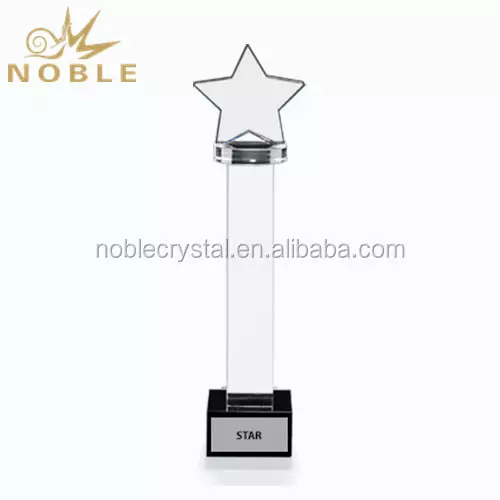 Custom Column Pillar Crystal Star Trophy