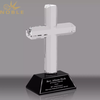  Custom Crystal Cross Award with Black Crystal Base