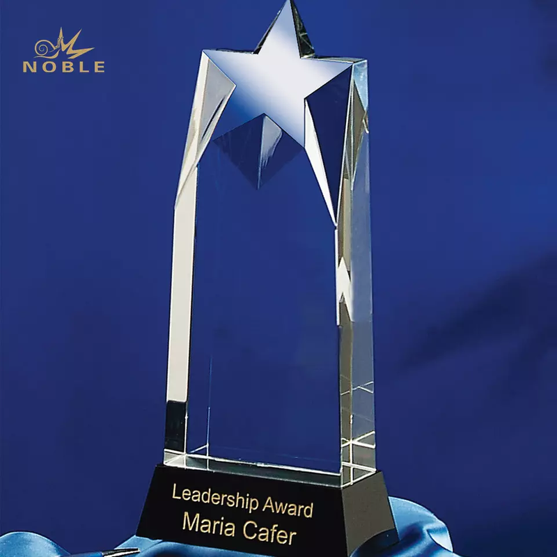 Free Engraving Optical K9 Crystal Star Trophy