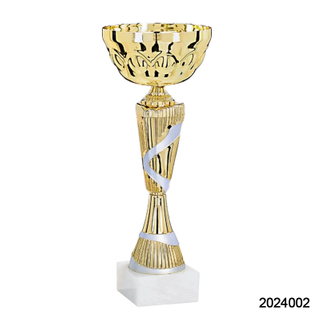 2024 New Design Different Size Custom Made Marble Base Sports Golf Soccer Basketball Marathon Custom Logo Gold Metal Gold Dance Trophy Cup 