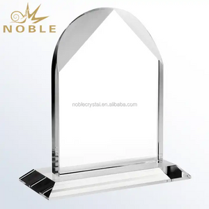 New Noble Customized Arched Crystal Blank Trophy Plaques