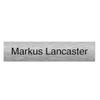 Noble Brushed Aluminum Name Plate With Custom Bespoke Photo Logo Promotional Business Gift Office Desk Decoration Hand Craft