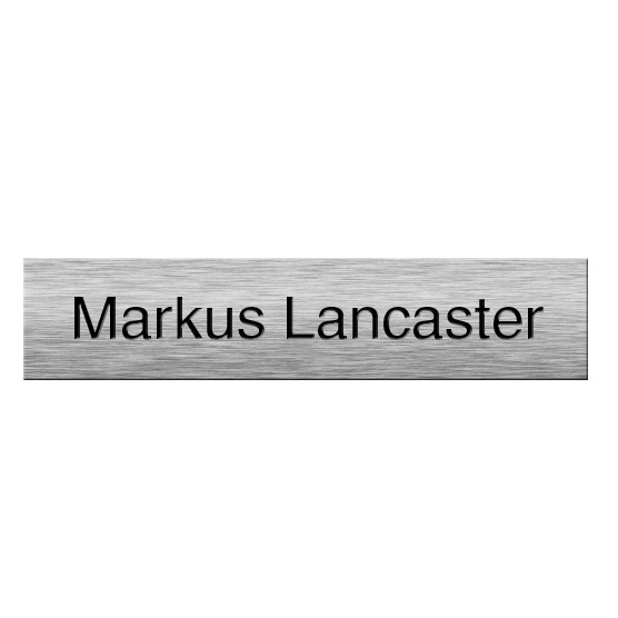 Noble Brushed Aluminum Name Plate With Custom Bespoke Photo Logo Promotional Business Gift Office Desk Decoration Hand Craft