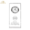 Noble Manufacturer Crystal Clock Business Gift Customized Bespoke Logo Office Decoration Trophy Award Hand Craft