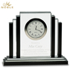 Noble Manufacturer Crystal Glass Clock Business Gift Customized Bespoke Logo Office Decoration Trophy Award Hand Craft Plaque