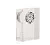Noble Manufacturer Crystal Glass Clock Business Gift Customized Bespoke Logo Office Decoration Trophy Award Hand Craft Tabletop clock