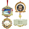 Noble Custom Design Crafted Enamel Ink Metal Brass Christmas Ornament with Your Logo Photo Texts
