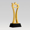 High Quality Customized Shape Gold Silver Bronze Metal Crown With Crystal Base Business Gift Custom Logo Trophy Award