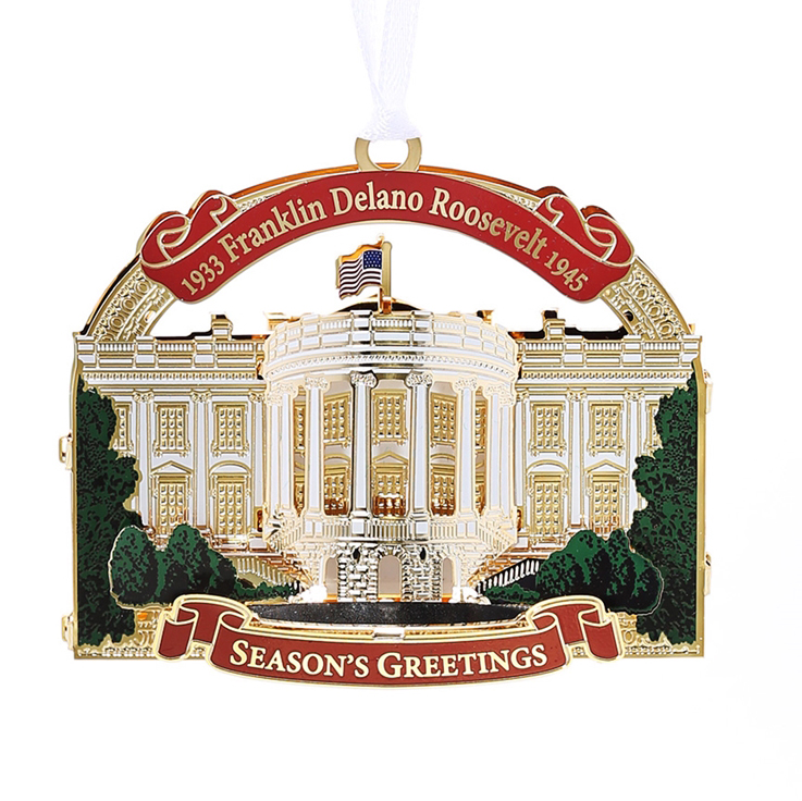 High Quality Customized Shape Gold Silver Bronze Metal Business Gift Custom Logo Christmas Hanger