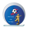 Noble Manufacturer Wholesale Cheap Glass Plaque With Custom Printing Logo UK Gift Personalized Hand Crafts Soccer Trophy Award