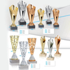 2024 New Design Different Size Custom Made Marble Base Sports Golf Soccer Basketball Marathon Custom Insert Logo Metal Trophy Cup 