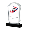 Noble Manufacturer Wholesale UK Gift Personalized Sports Soccer Black Crystal Glass Trophy Award