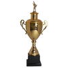 2024 New Design Different Size Custom Made Marble Base Sports Golf Soccer Basketball Marathon Custom Logo Gold Metal Gold Sports Karate Trophy Cup 