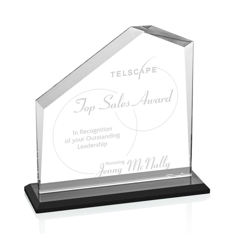 Noble Wholesale Cheap Different Color Options Outdoor Sports Business Gift Custom Personalized Logo Glass Trophy Award Plaque