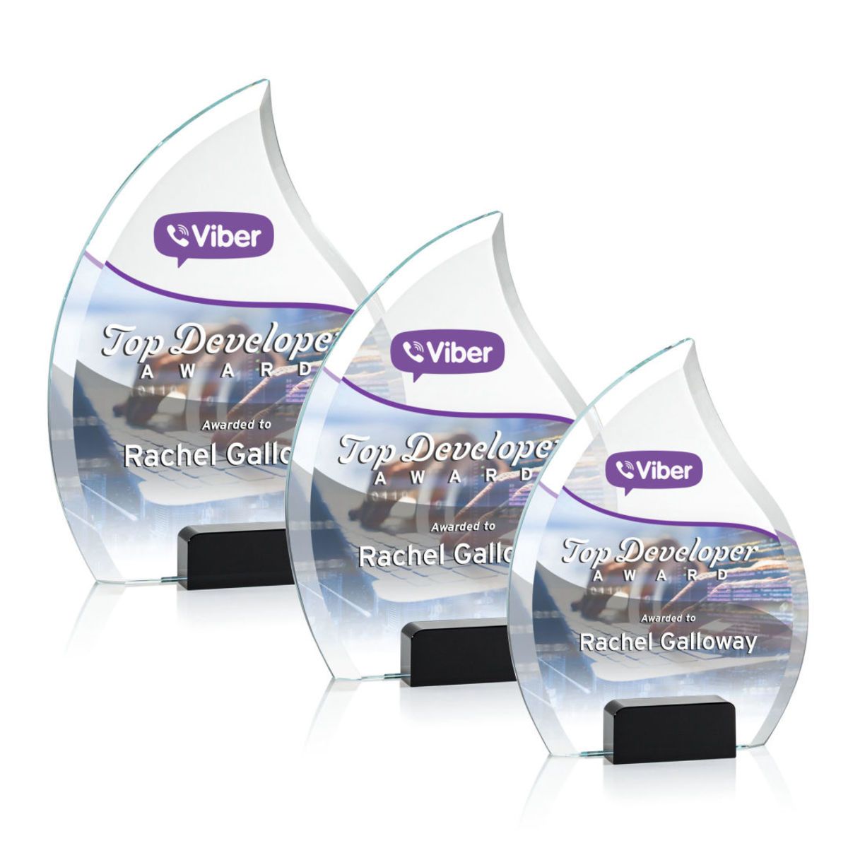 Noble Wholesale Cheap Different Color Options Outdoor Sports Business Gift Custom Personalized Logo Glass Trophy Award Plaque