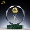 Noble Marble Metal Golf Ball Crystal Outdoor Sports Customized Personalized Bespoke Golf Trophy Award