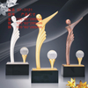 Noble High Quality Gold Silver Bronze Metal Figure With Crystal Business Gift Sports Awards Custom Bespoke Logo Golf A Hole in One Trophy Hand Craft