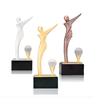 Noble High Quality Gold Silver Bronze Metal Figure With Crystal Business Gift Sports Awards Custom Bespoke Logo Golf A Hole in One Trophy Hand Craft