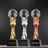 Noble High Quality Crystal Ball Business Gift Sports Awards Custom Bespoke Logo Golf A Hole in One Metal Trophy Hand Craft