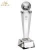 Noble Manufacturer Golf Ball 3D Laser Crystal Glass Outdoor Sports Gift Customized Bespoke Logo Golf Trophy Award Hand Craft