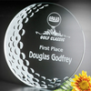Noble High Quality Crystal Glass Business Gift Sports Awards Custom Bespoke Logo Golf A Hole in One Trophy Hand Craft