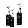 Noble High Quality Crystal Glass Business Gift Sports Awards Custom Bespoke Logo Golf A Hole in One Trophy Hand Craft