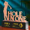 Noble High Quality Gold Metal Golf With Crystal Base Business Gift Sports Awards Custom Bespoke Logo Golf A Hole in One Trophy