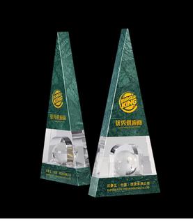 Noble Manufacturer Marble Crystal Glass Outdoor Sports Gift Customized Personalized Bespoke Logo Golf Trophy Award Hand Craft