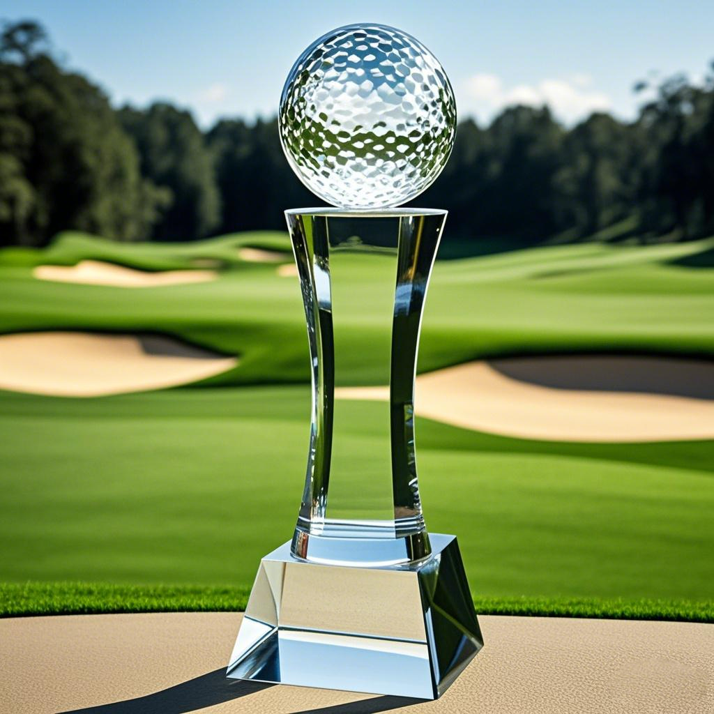 Noble Manufacturer Golf Ball Crystal Glass Outdoor Sports Gift Customized Personalized Bespoke Logo Golf Trophy Award Hand Craft